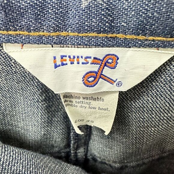 Vtg 60s 70s Levi's Denim Skirt Big E‎ Orange Tab Knee Length Size 10 Made in USA - Picture 7 of 9